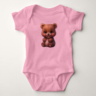 Cute Little Bear Bodysuit for Girl