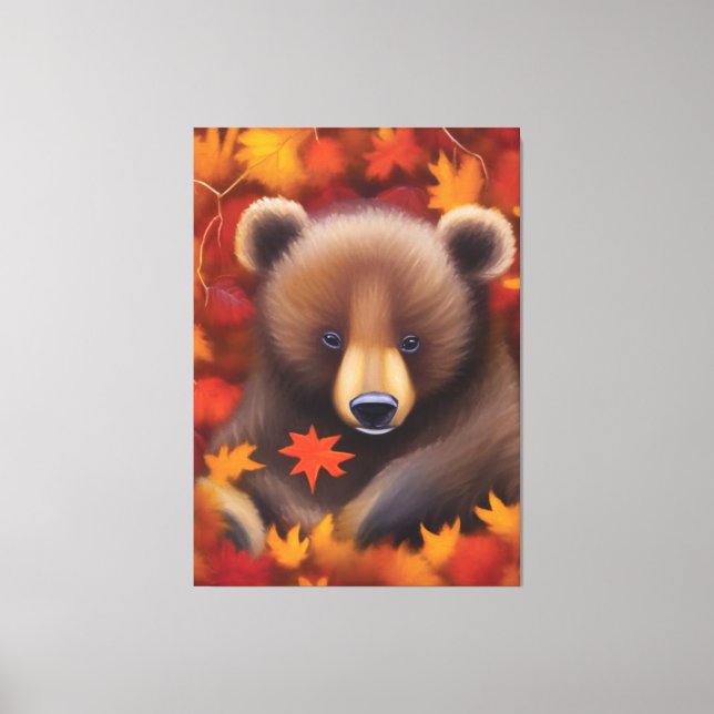 Cute Little Bear Canvas Print (Front)