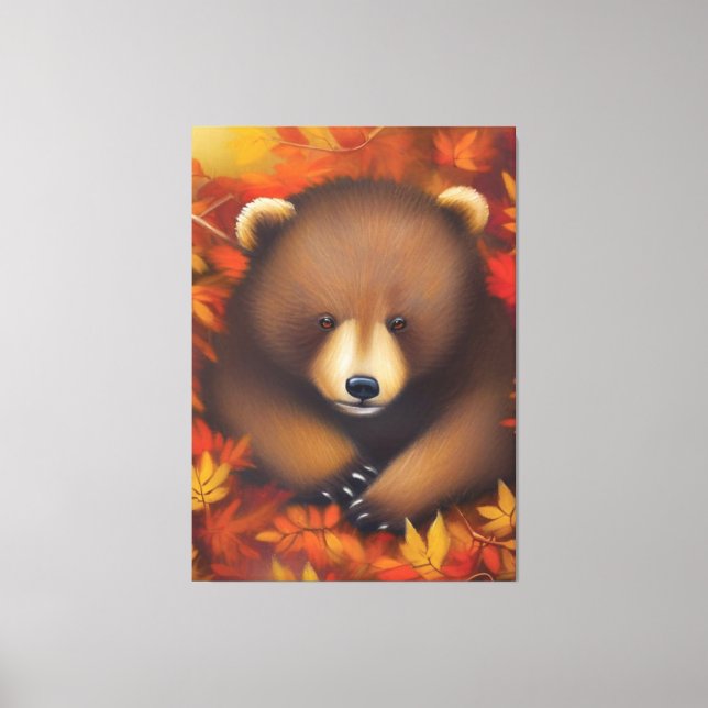 Cute Little Bear Canvas Print (Front)