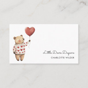 Cute Little Bear Daycare Business Card