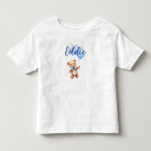 Cute Little Bear in Blue Toddler T-Shirt