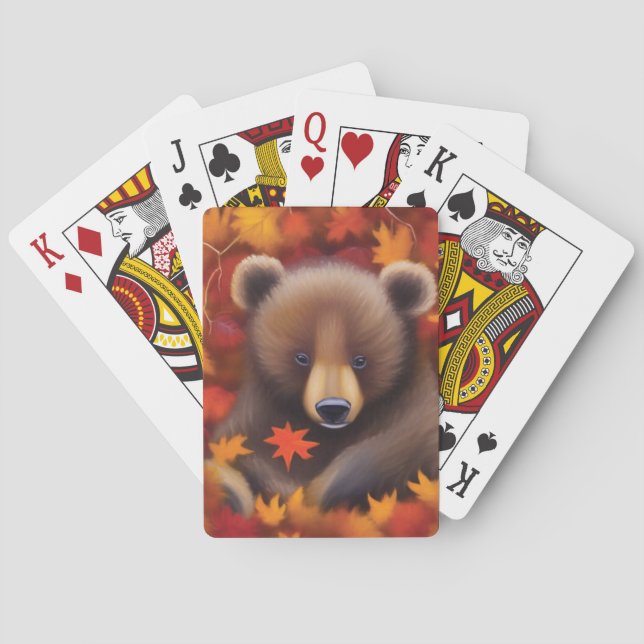 Cute Little Bear Playing Card (Back)
