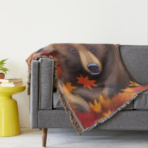 Cute Little Bear Throw Blanket
