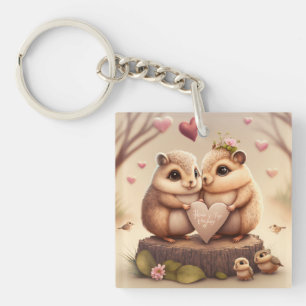 Cute little bears cartoon accent pillow key ring