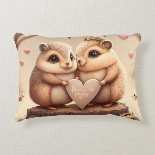 Cute little bears cartoon    decorative cushion (Front)