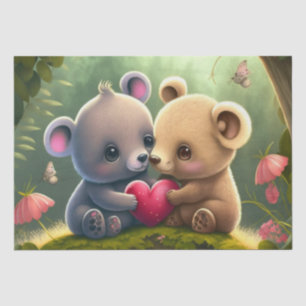 Cute little bears cartoon Tissue Paper