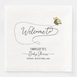 Cute Little Bee Baby Shower Napkin