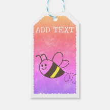 Cute Little Bee Flying Watercolor Baby Shower