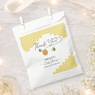 Cute Little Bees Honeycomb Baby Shower Favour Bags