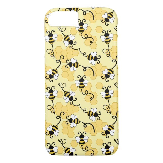 Cute little bees pattern Case-Mate iPhone case (Back)