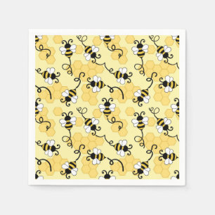 Cute little bees pattern napkin