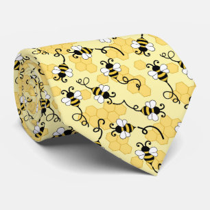 Cute little bees pattern tie
