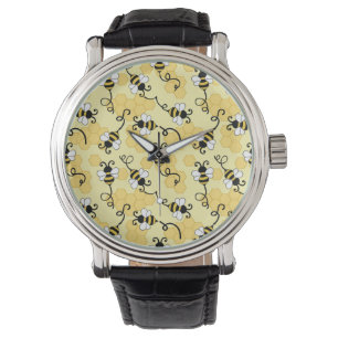 Cute little bees pattern watch