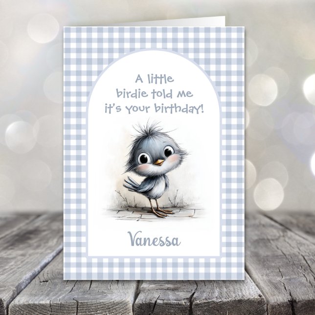 Cute Little Bird Birthday Card (Creator Uploaded)