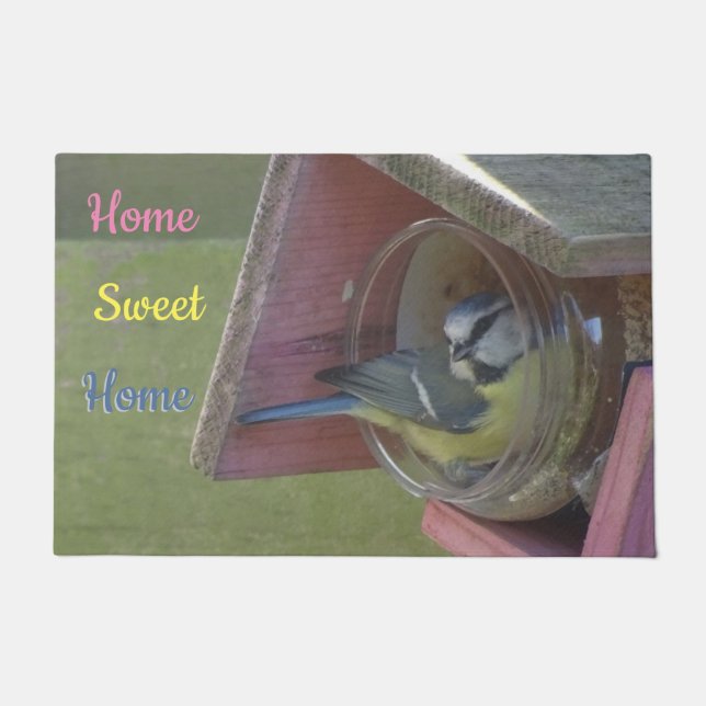 Cute Little Bird HOME SWEET HOME Cust. Door Mat (Front)