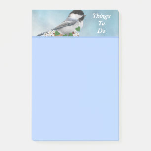 Cute Little Bird & Little Flowers Things To Do Post-it Notes