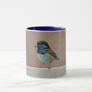 Cute Little Bird on a Fence Art Mug Cup
