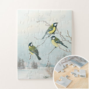 Cute little birds by Matti Karppanen, Birds Art Jigsaw Puzzle