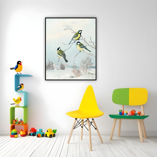 Cute little birds by Matti Karppanen, Birds Art Poster (Creator Uploaded)
