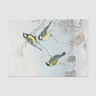 Cute little birds by Matti Karppanen, Birds Art Tissue Paper
