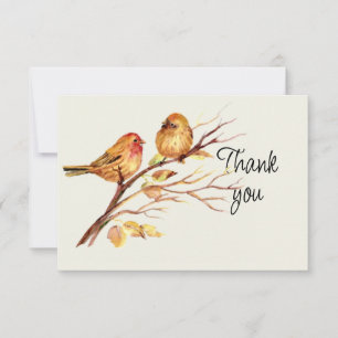 Cute Little Birds Event Volunteer Thank You Card