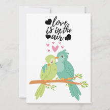 Cute little birds love card for Valentine's Day