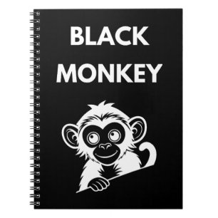 Cute Little Black Monkey Notebook