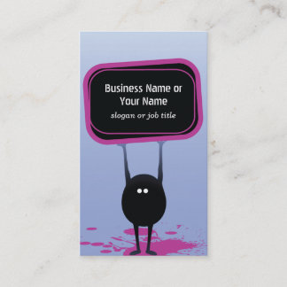 Cute little blob man custom business card