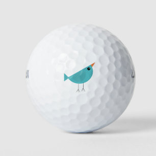 Cute little blue bird golf balls