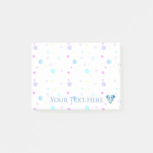 Cute Little Blue Boy Elephant Post-it Notes