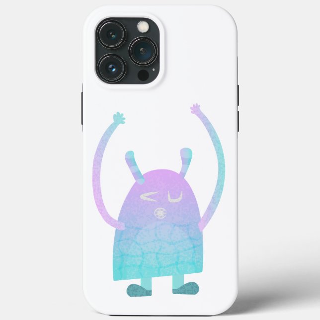 Cute Little Blue Monster Case-Mate iPhone Case (Back)