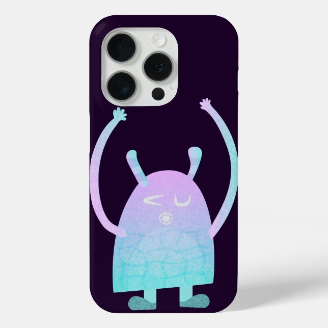 Cute Little Blue Monster Case-Mate iPhone Case (Back)