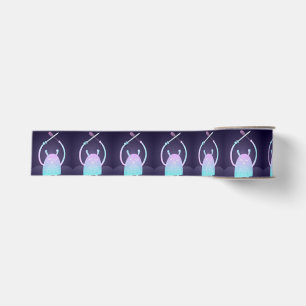 Cute Little Blue Monster Grosgrain Ribbon