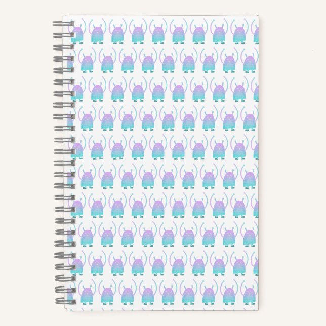 Cute Little Blue Monster Notebook (Front)