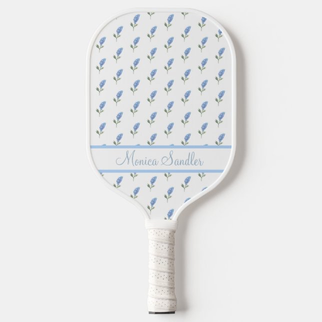 Cute Little Bluebonnets Flowers Ladies Girly  Pickleball Paddle (Front)