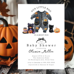 Cute Little Boo Baby Shower  Invitation