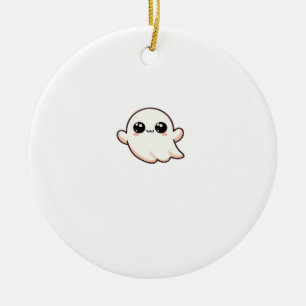 Cute Little Boo Basic Clean Ceramic Tree Decoration