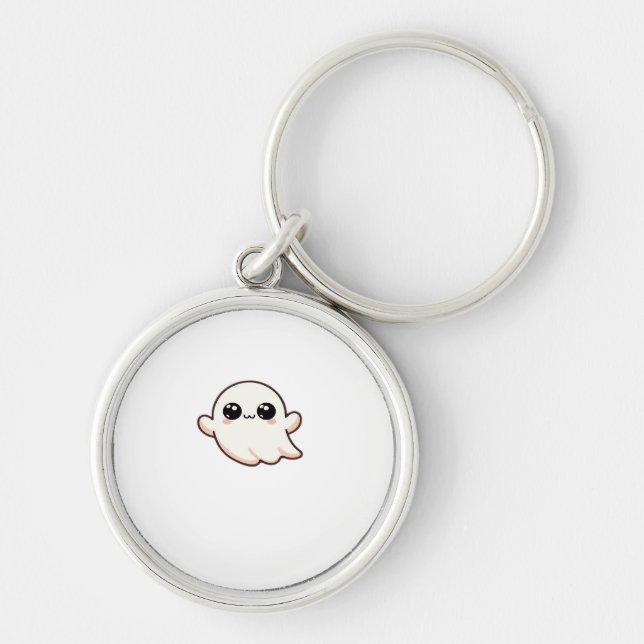 Cute Little Boo Basic Clean Key Ring (Front)