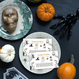 Cute Little Boo Clothesline Books For Baby Shower  Enclosure Card
