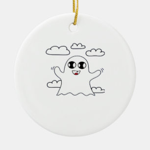 Cute Little Boo Creative Style Ceramic Tree Decoration