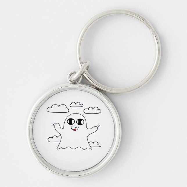 Cute Little Boo Creative Style Key Ring (Front)
