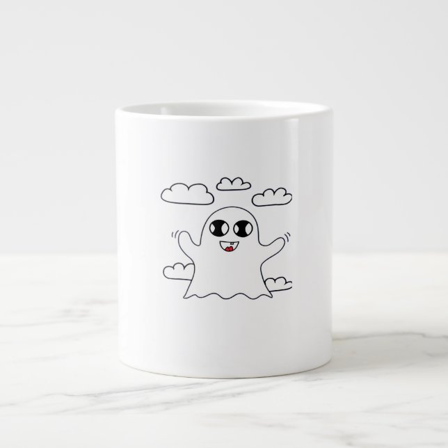 Cute Little Boo Creative Style Large Coffee Mug (Front)