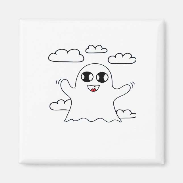 Cute Little Boo Creative Style Magnet (Front)