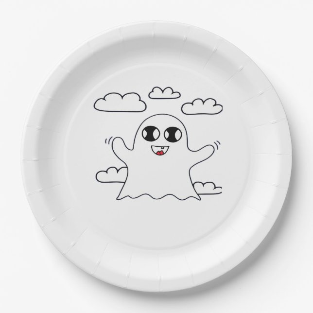 Cute Little Boo Creative Style Paper Plate (Front)