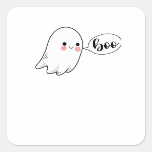 Cute Little Boo Graphic Cool Aesthetic Square Sticker