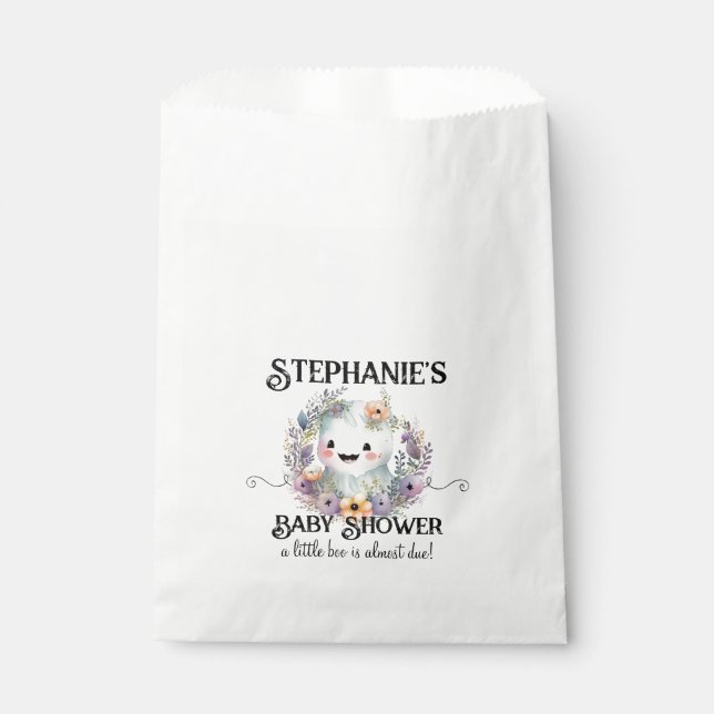 Cute Little Boo Halloween Baby Shower Favour Bags (Front)