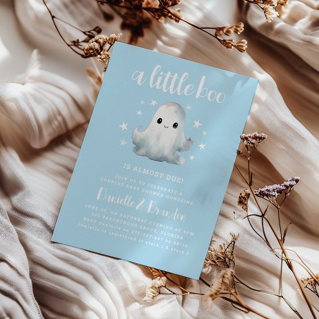 Cute Little Boo Halloween Baby Shower Invitation (Creator Uploaded)