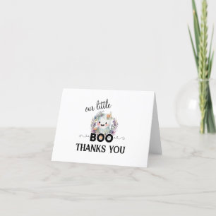 Cute Little Boo Halloween Baby Shower Thank You Card
