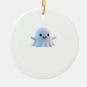 Cute Little Boo Retro Graphic Ceramic Tree Decoration
