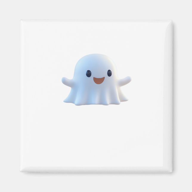 Cute Little Boo Retro Graphic Magnet (Front)